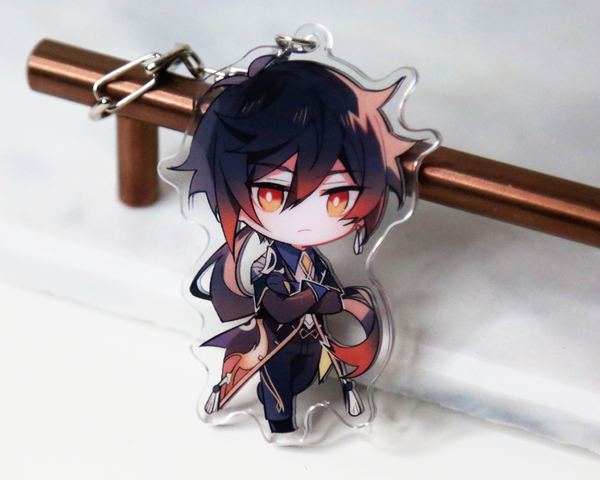 Zhongli Keychain - Genshin Impact Arcylic Charms