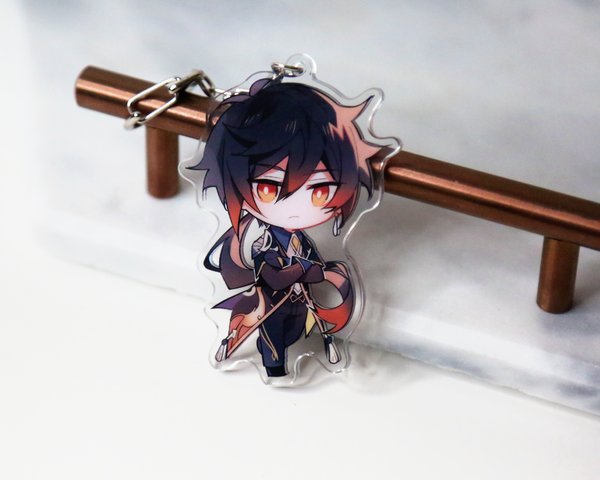 Zhongli Keychain - Genshin Impact Arcylic Charms