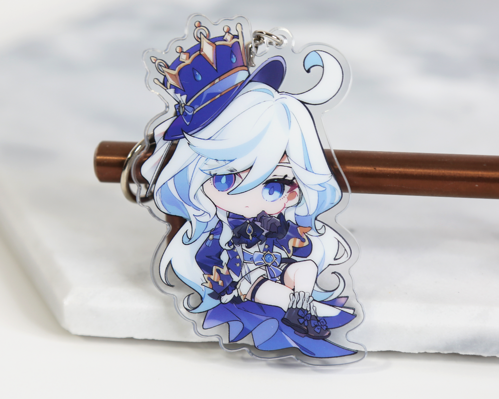 Furina Focalors Keychain - Genshin Impact Arcylic Charms – Yui's Gifts