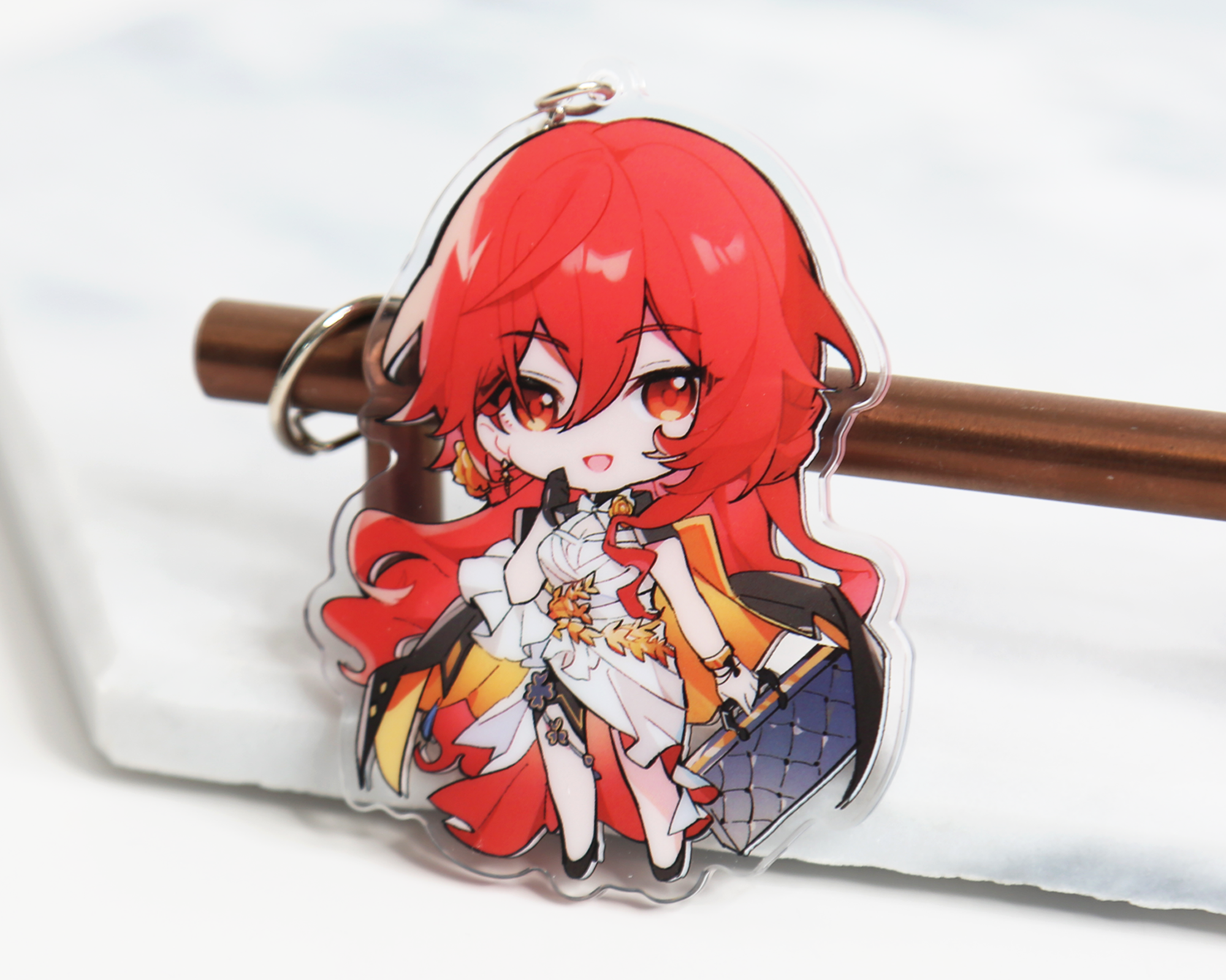 Himeko Keychain - Honkai Star Rail Arcylic Charms