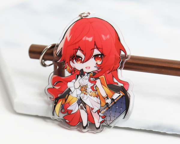 Himeko Keychain - Honkai Star Rail Arcylic Charms