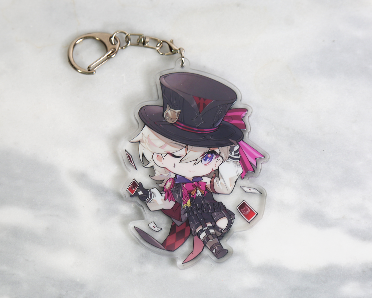 Lyney Keychain - Genshin Impact Arcylic Charms – Yui's Gifts