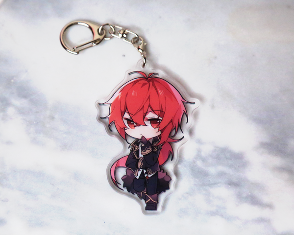 Diluc Keychain - Genshin Impact Arcylic Charms