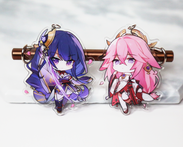 Raiden Shogun Keychain - Genshin Impact Arcylic Charms