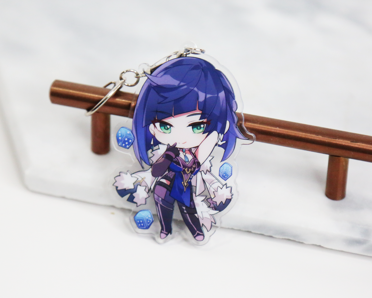 Yelan Keychain - Genshin Impact Arcylic Charms – Yui's Gifts