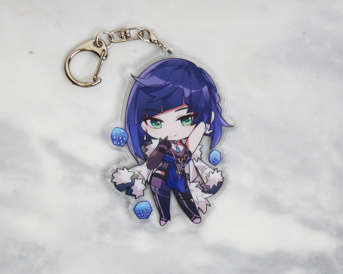 Yelan Keychain - Genshin Impact Arcylic Charms – Yui's Gifts