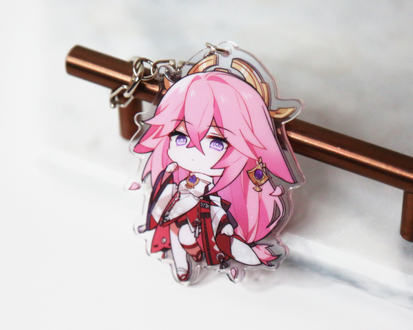 Yae Miko Keychain - Genshin Impact Arcylic Charms