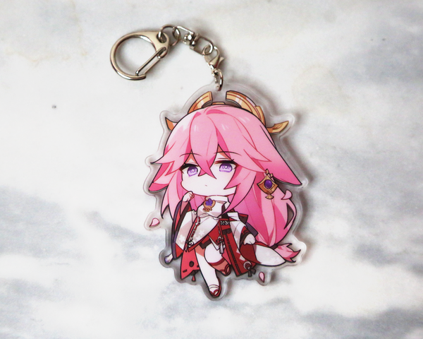 Yae Miko Keychain - Genshin Impact Arcylic Charms