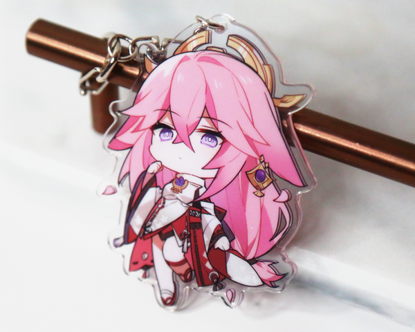 Yae Miko Keychain - Genshin Impact Arcylic Charms